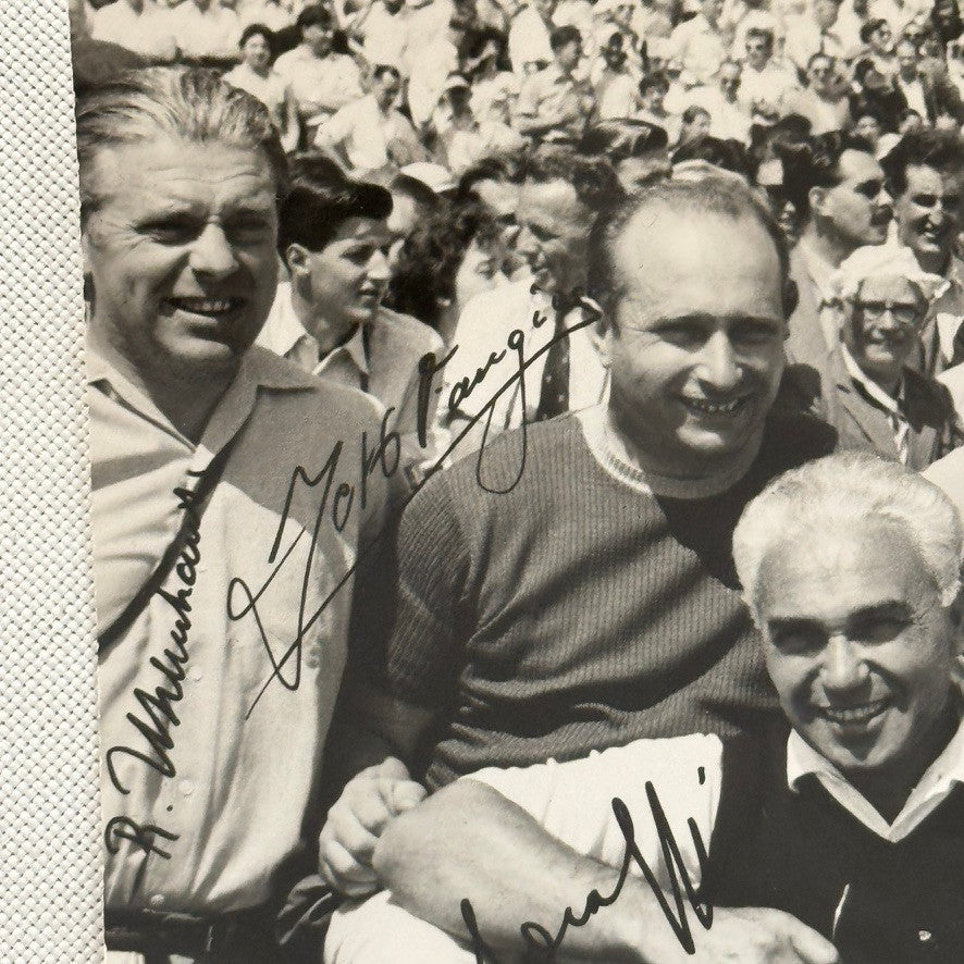 Vintage Racing Driver Photo Photograph Juan Manuel Fangio Stirling Moss