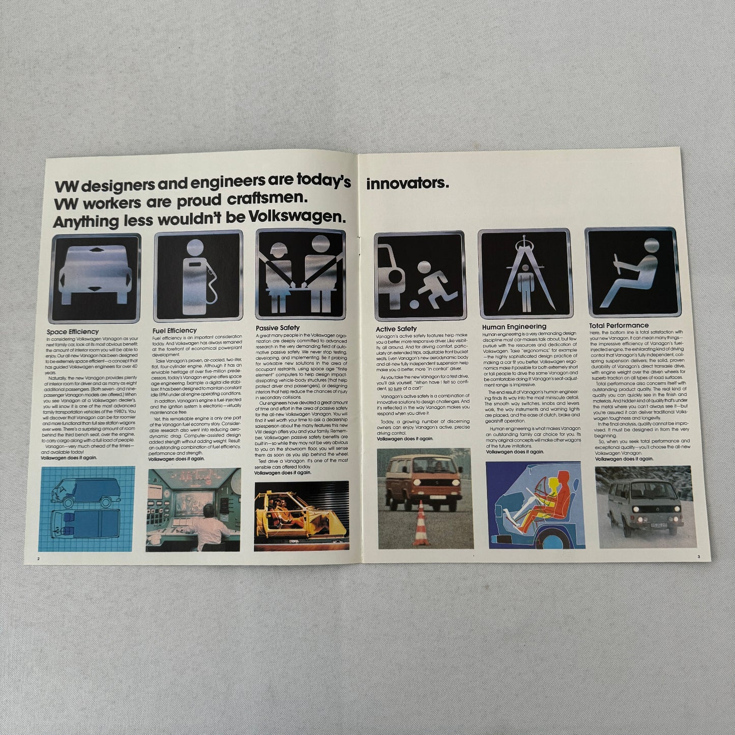 1980 Volkswagen VW Vanagon and Camper Sales Brochure Catalog Advertising