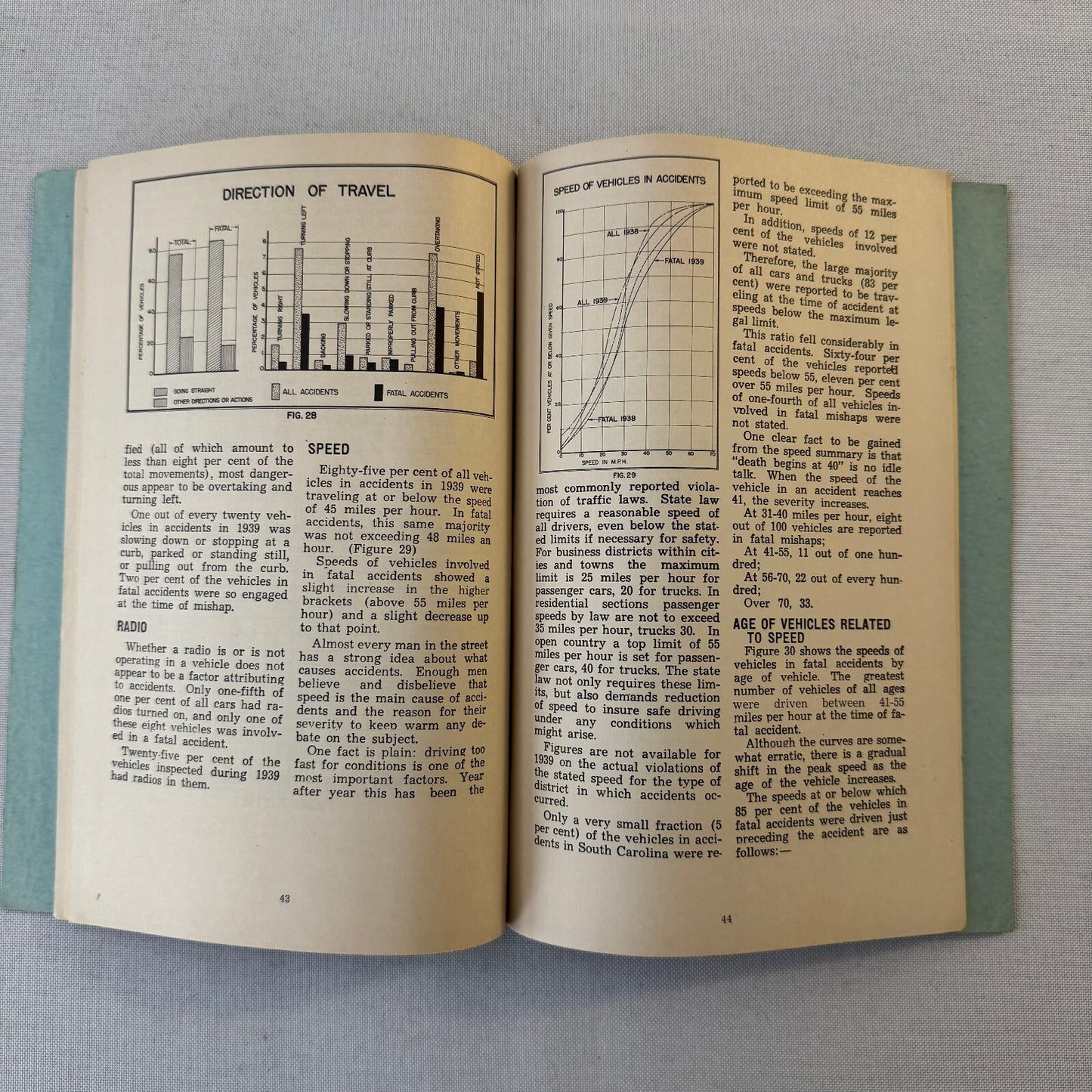 1939 South Carolina Facts about Traffic Accidents Car Automobile Report Book