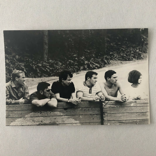 1966 Barcelona Formula III Car Racing Photo Photograph - Fans Watching Race 