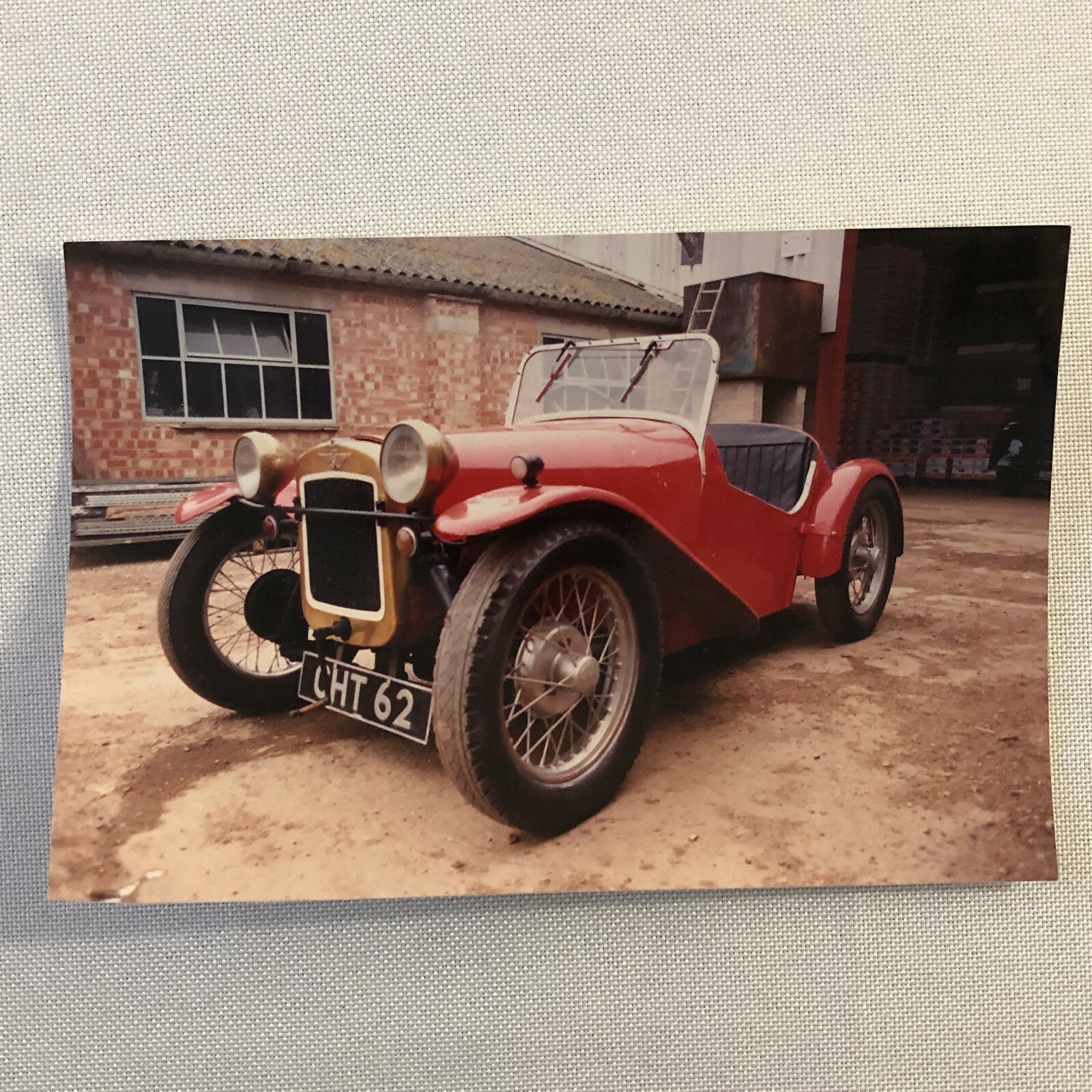 Vintage 1928 Austin Seven Car Photo Photograph Print Lot of 2