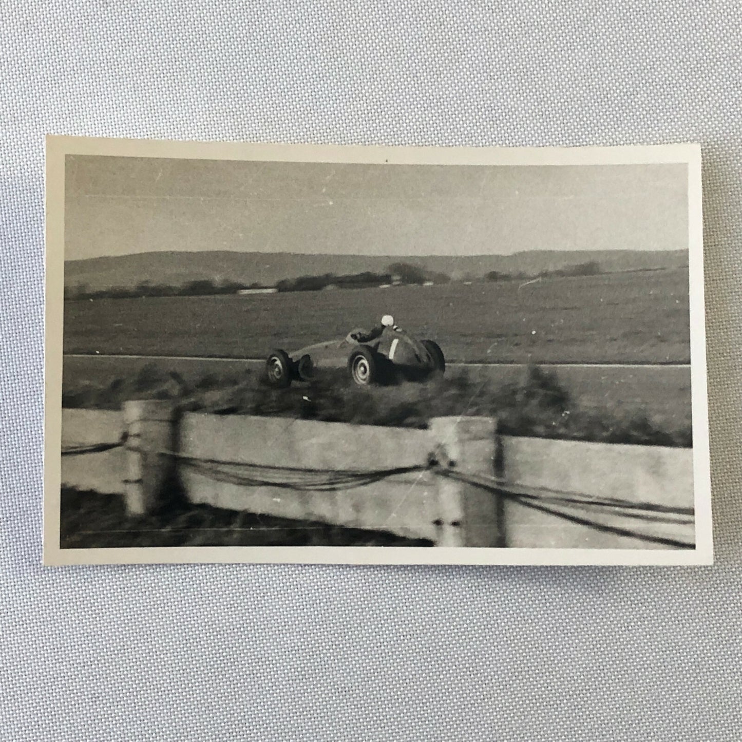 Vintage Car Racing Photo Photograph - Harry Schell BRM Car at Goodwood 
