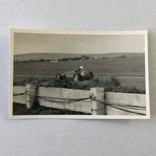 Vintage Car Racing Photo Photograph - Harry Schell BRM Car at Goodwood 