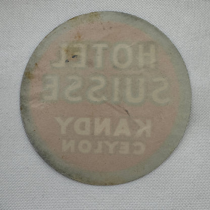 Vintage Travel Luggage Label Hotel Suisse Kandy Ceylon Sri Lanka