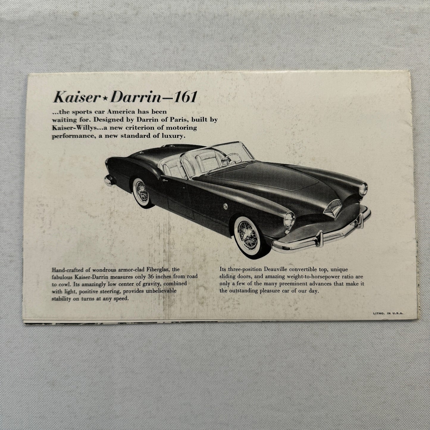 1954 Kaiser Car Sales Brochure Catalog Vintage Kaiser Darrin Manhattan Special