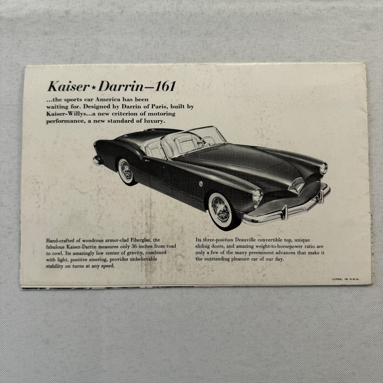 1954 Kaiser Car Sales Brochure Catalog Vintage Kaiser Darrin Manhattan Special