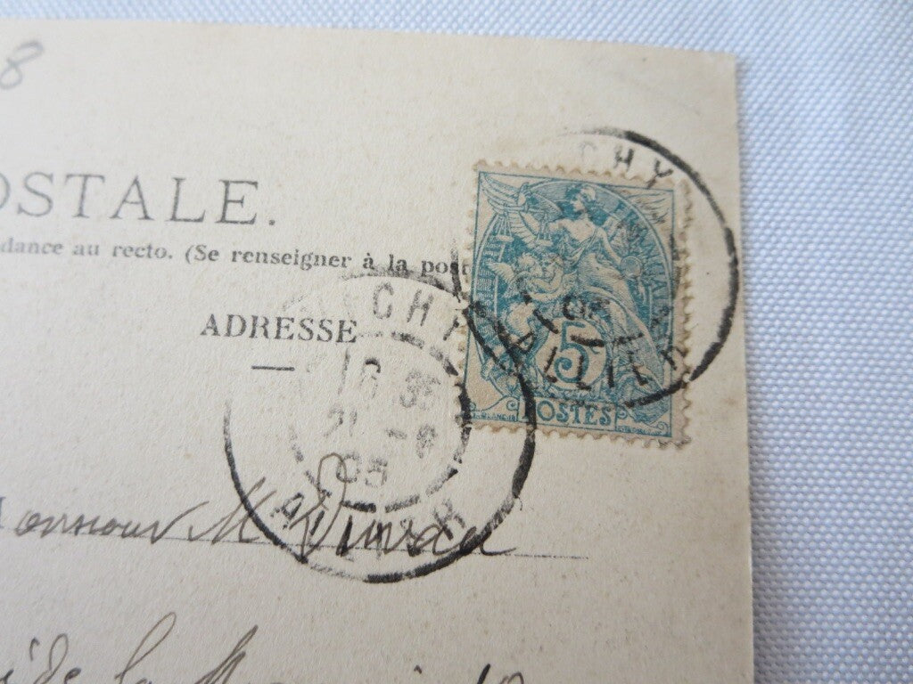 1905 Circuit D'Auvergne Coupe Gordon Bennett Cup Postcard Post Card w/ Stamp 