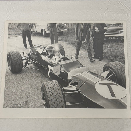 Vintage Racing Photo Oulton Park Gold Cup 1967 Driver and Child Car Motorsport