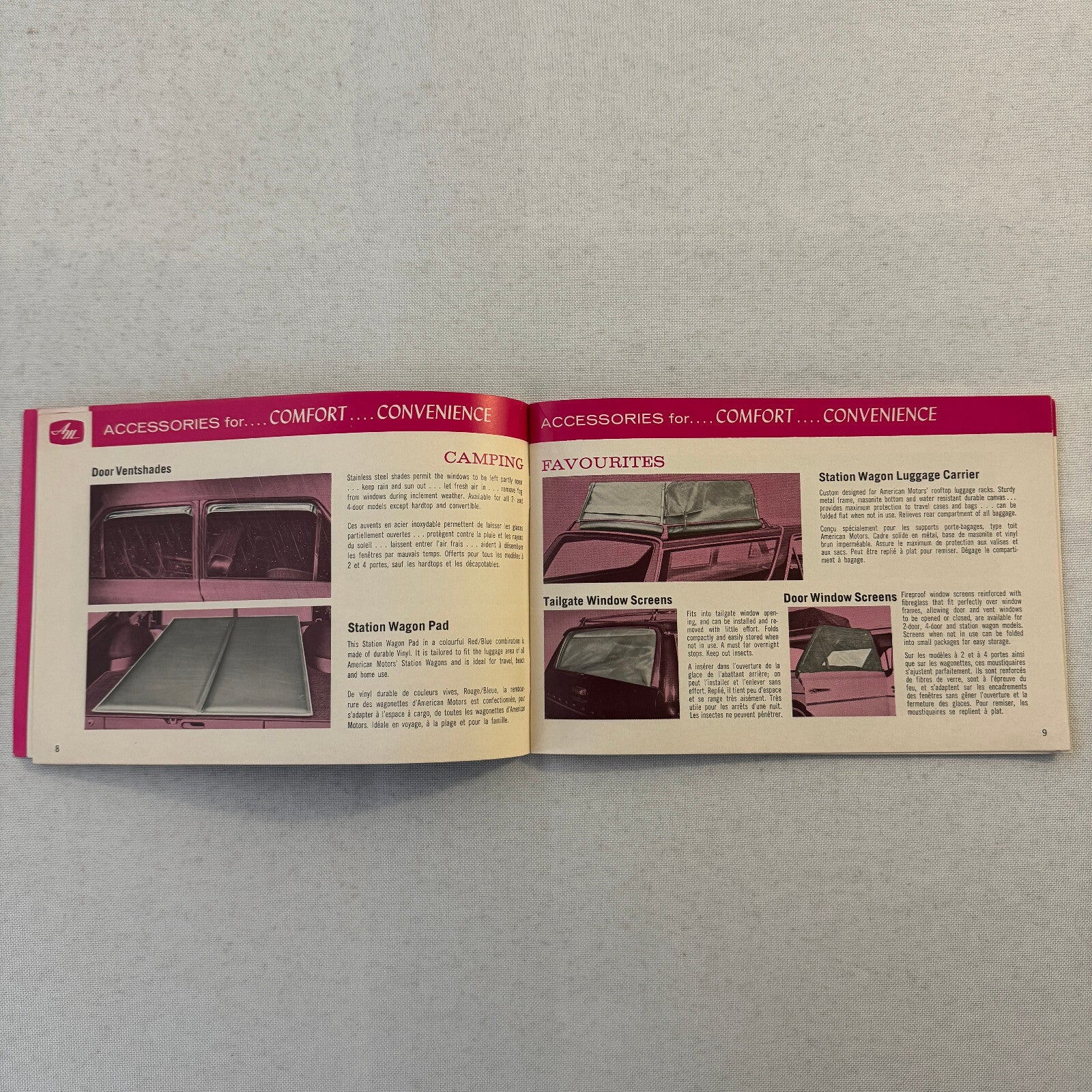 1966 American Motors Accessories Sales Brochure Catalog Advertising Wheels Radio