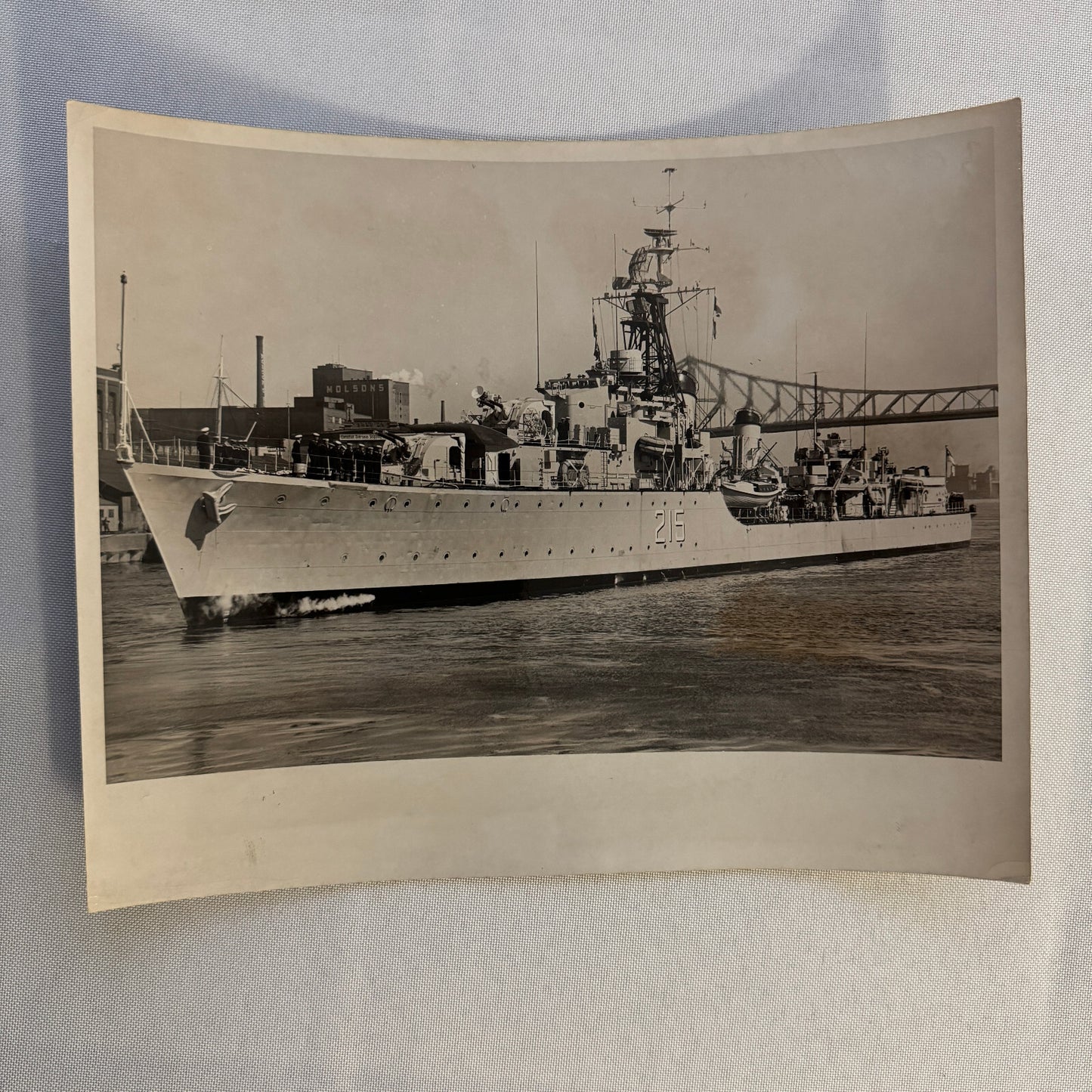 Royal Canadian Navy Military Ship Photo Photograph Vintage Destroyer Haida