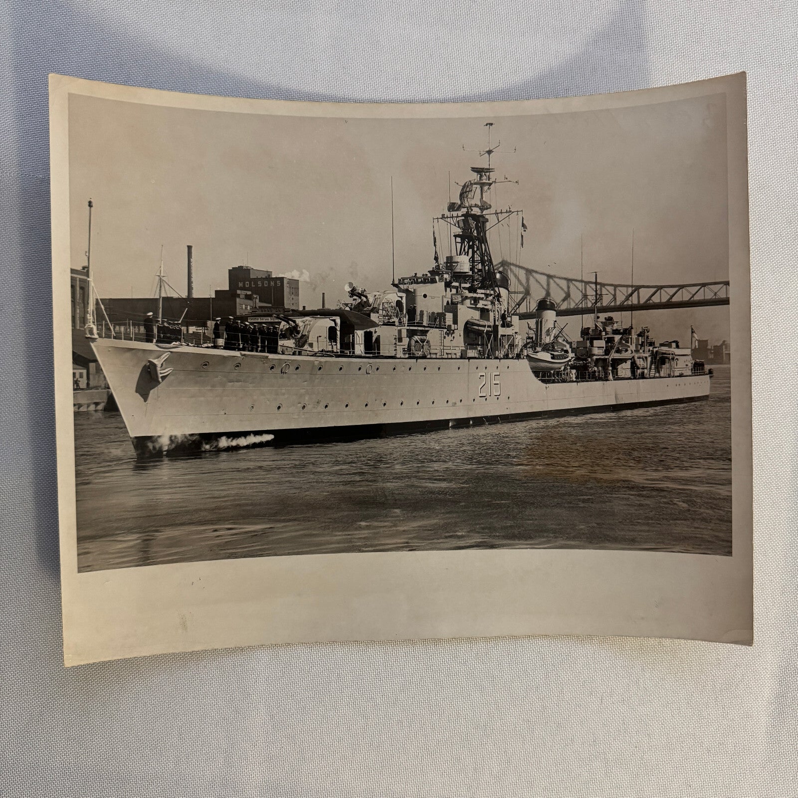 Royal Canadian Navy Military Ship Photo Photograph Vintage Destroyer Haida