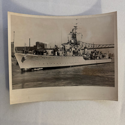 Royal Canadian Navy Military Ship Photo Photograph Vintage Destroyer Haida