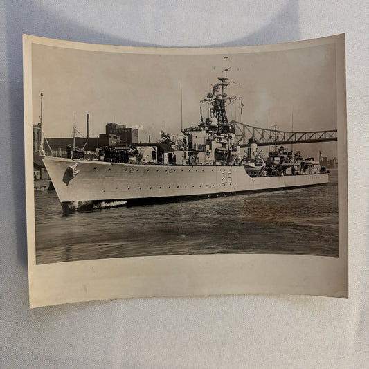 Royal Canadian Navy Military Ship Photo Photograph Vintage Destroyer Haida