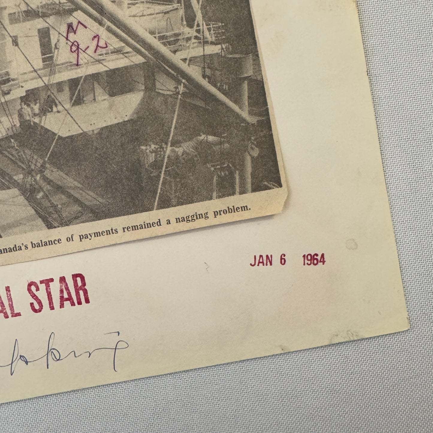 Montreal Harbour Ship Boat Press Photo Photograph 1964 Vintage