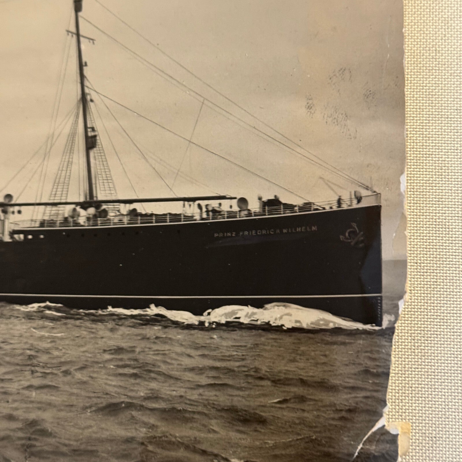 Vintage Ship Boat Photo Photograph Print Canadian Pacific Liner Montlaurier