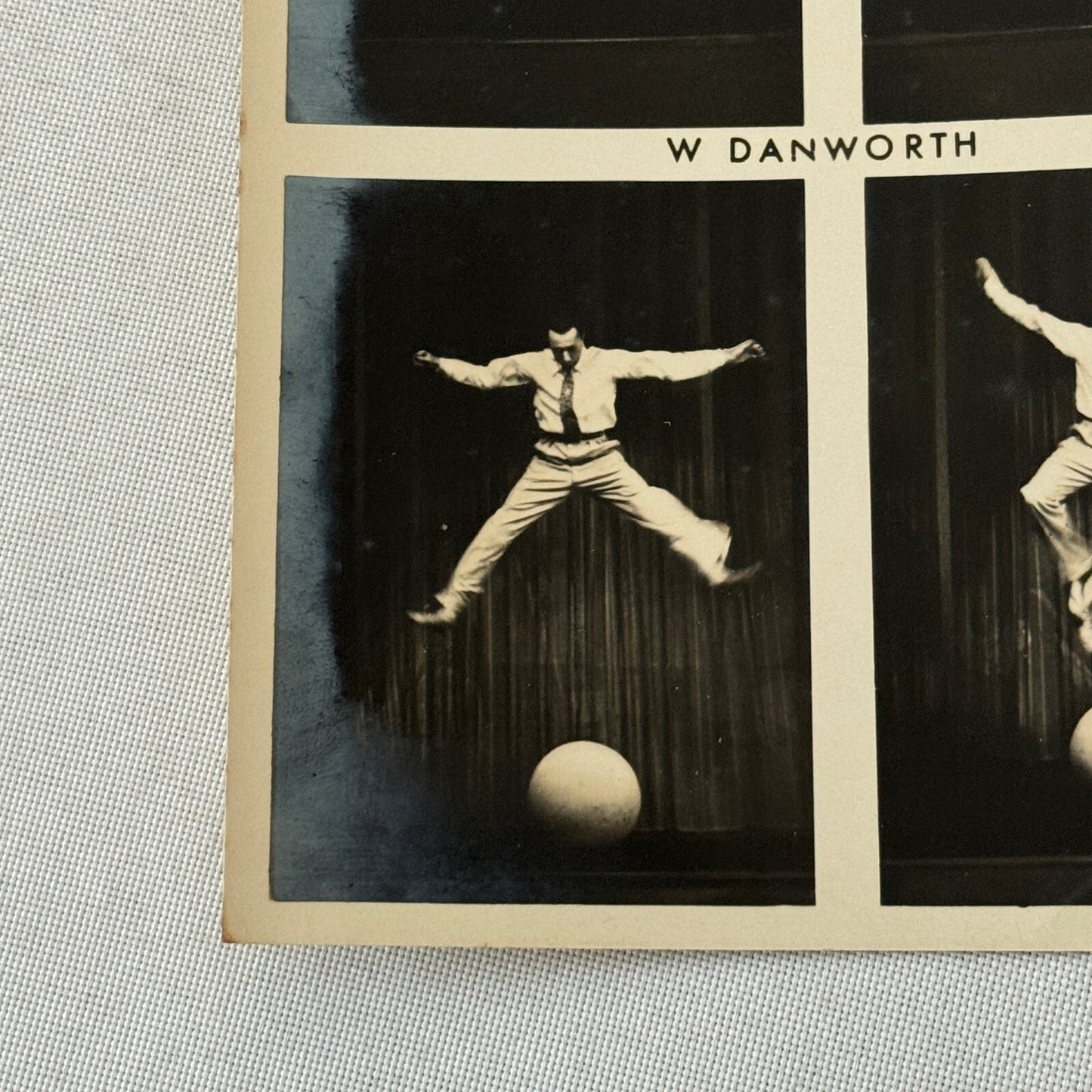 Vintage Circus Acrobat Balancing Act Photo Photograph W Danforth