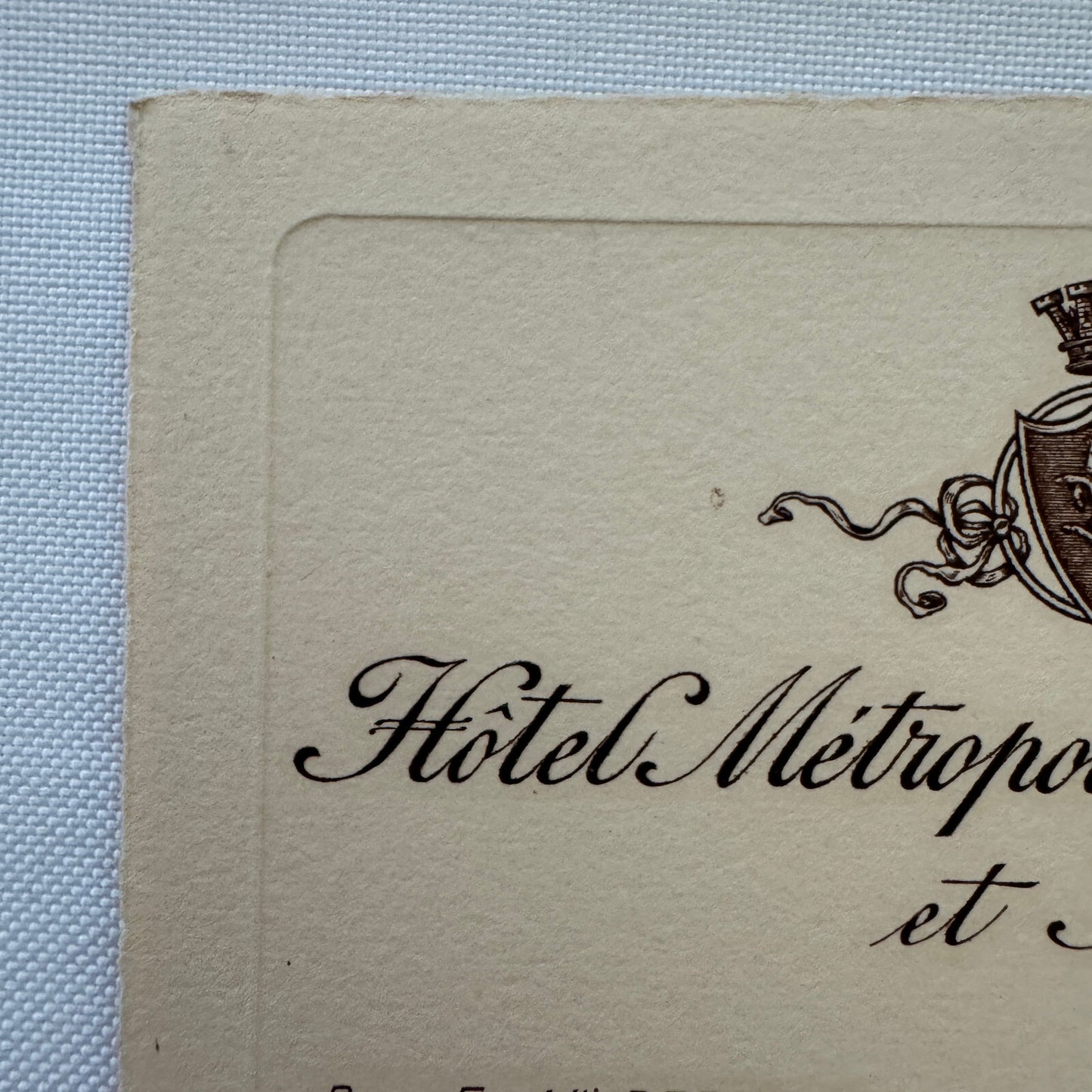 Vintage Hotel Card Hotel Metropole Bonne Femme et Feder Torino Italy Italian