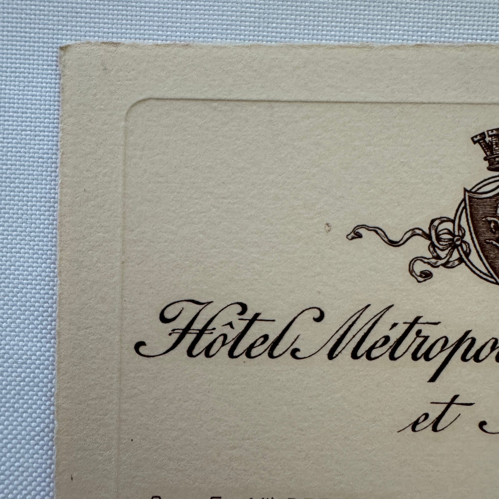 Vintage Hotel Card Hotel Metropole Bonne Femme et Feder Torino Italy Italian