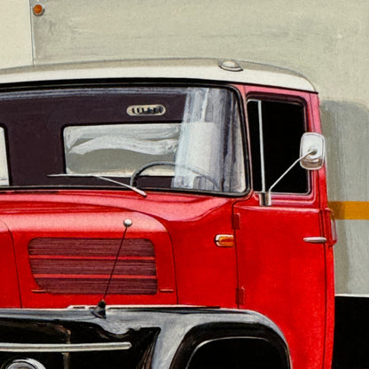 Krupp Truck Illustration Art Drawing Hand Drawn Robert Preis Vintage