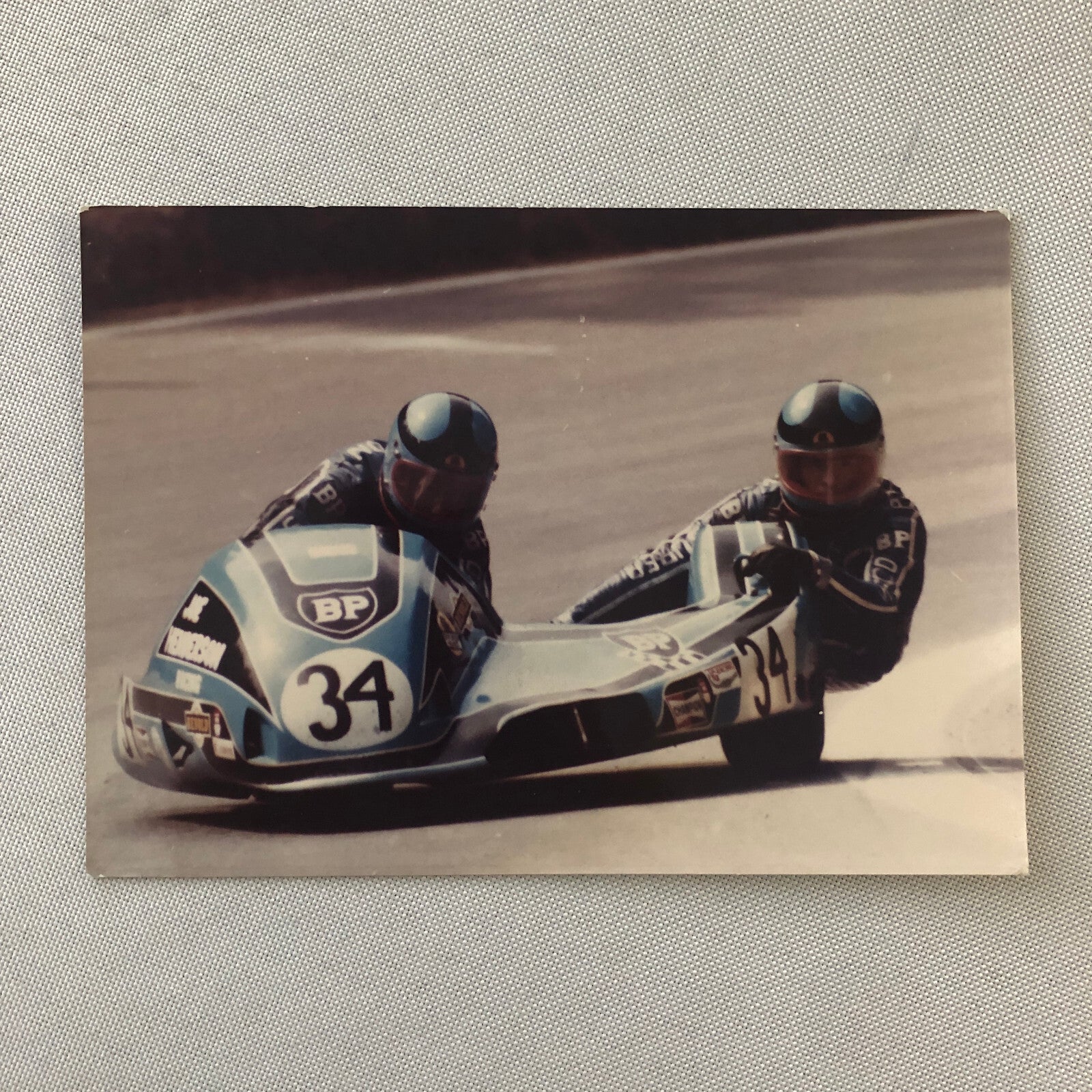 Vintage Motorcycle Racing Photo Photograph Print Germany Sidecar Side Car