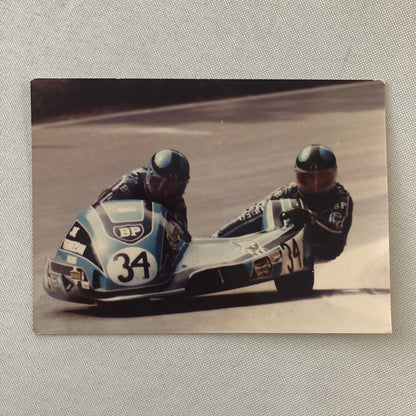 Vintage Motorcycle Racing Photo Photograph Print Germany Sidecar Side Car