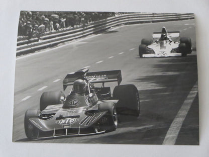 Vintage 1973 Spanish Grand Prix Photograph Photo - Henri Pescarolo Graham Hill 