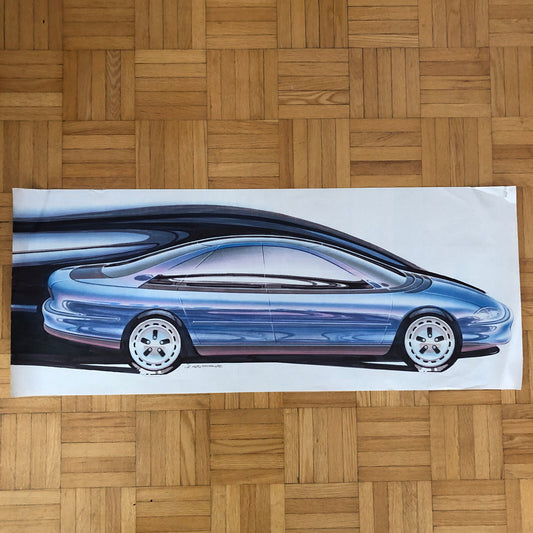 Car Styling Concept Illustration Art Drawing Sketch Vintage