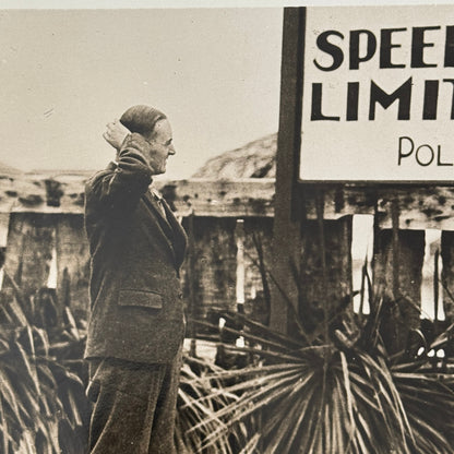 Press Photo Photograph Malcolm Campbell Racing Driver Daytona Beach Florida