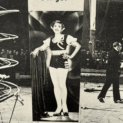 Vintage Circus Danger Act Postcard Post Card Henriette Browell in Ball