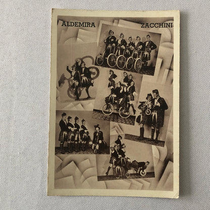 Circus Performer Bicycle Act Group Troupe Postcard Post Card Aldemira Zacchini