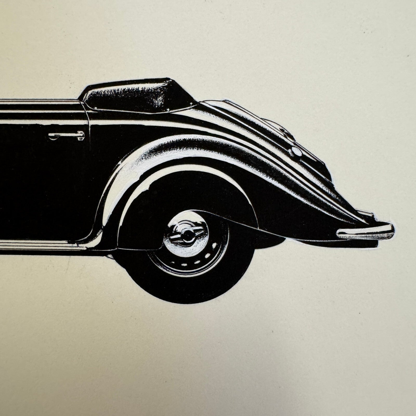 BMW 327 Roadster Car Automobile Illustration Art Drawing Hand Drawn Robert Preis