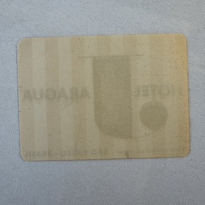 Vintage Hotel Travel Luggage Label Sao Paulo Brazil Brasil Hotel Aragua