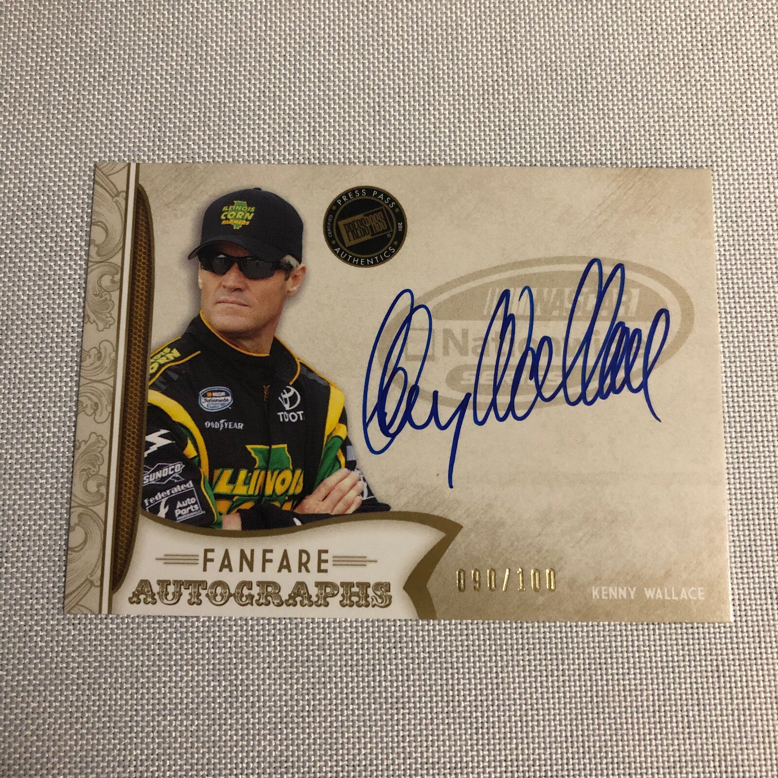 2011 Press Pass Fanfare Autograph Kenny Wallace Signed Signature Auto NASCAR