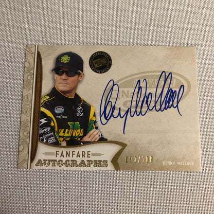 2011 Press Pass Fanfare Autograph Kenny Wallace Signed Signature Auto NASCAR
