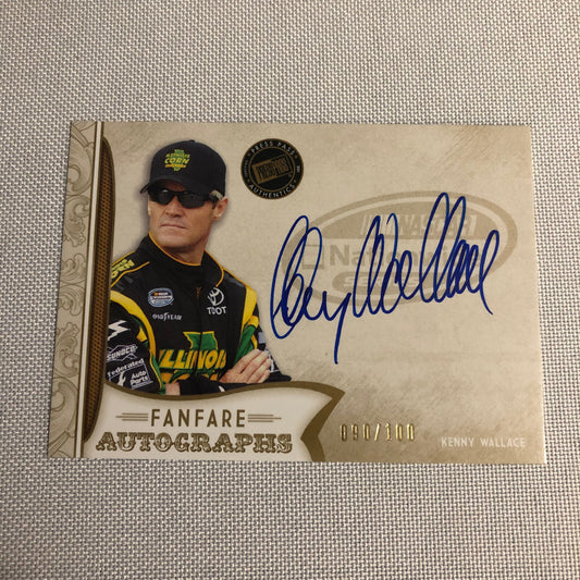 2011 Press Pass Fanfare Autograph Kenny Wallace Signed Signature Auto NASCAR