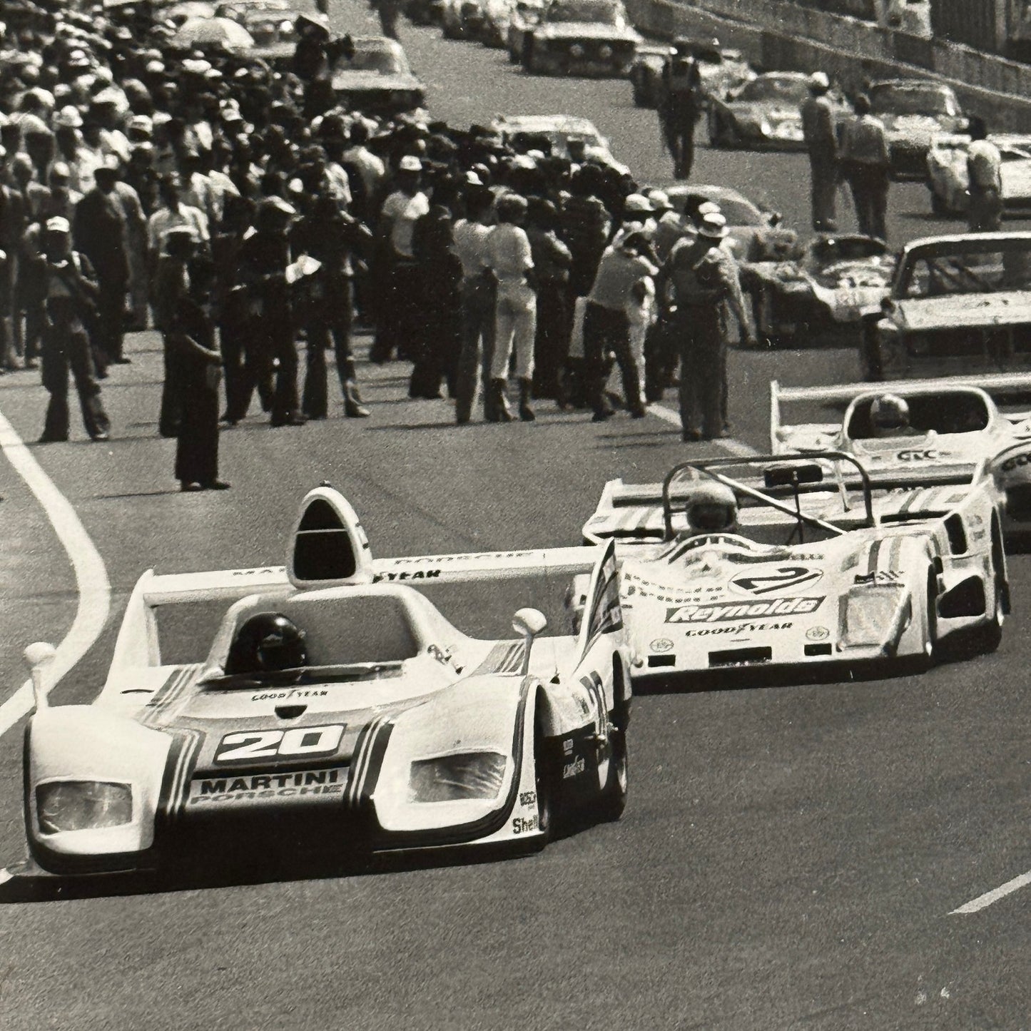 Vintage Racing Photo Photograph Print Martini Racing Porsche