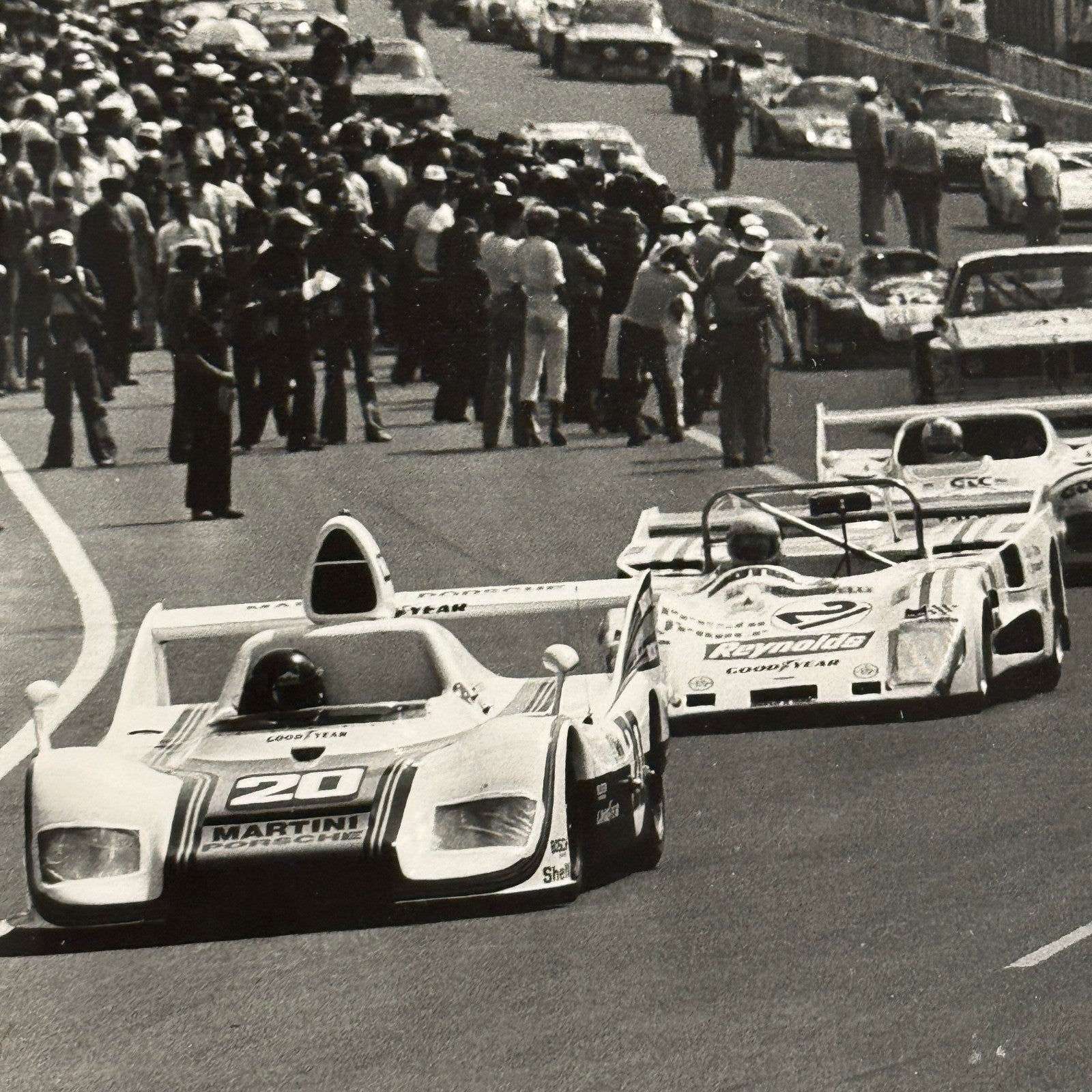 Vintage Racing Photo Photograph Print Martini Racing Porsche