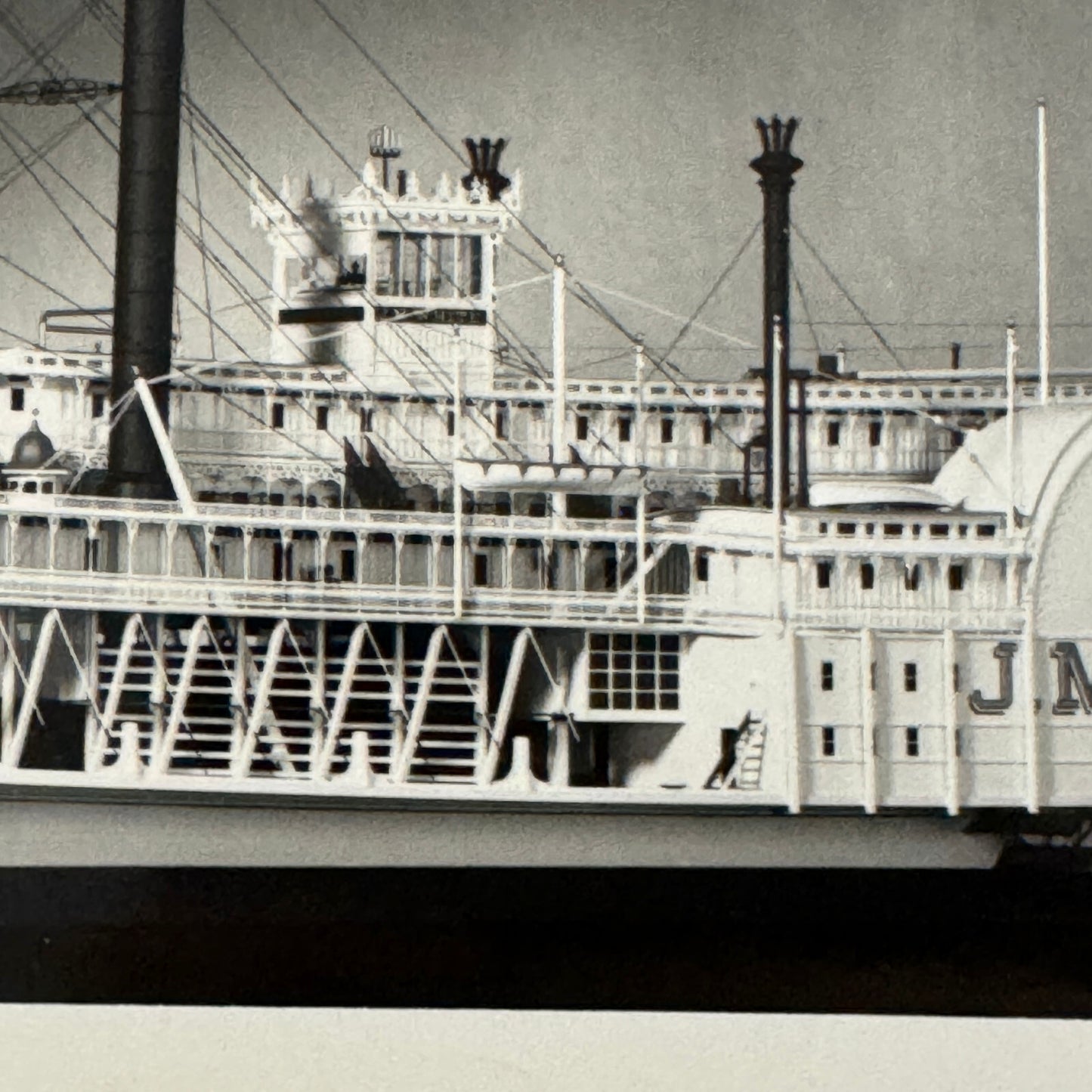 Vintage Photo Photograph JM White Steamboat Steam Boat Ship Scale Model