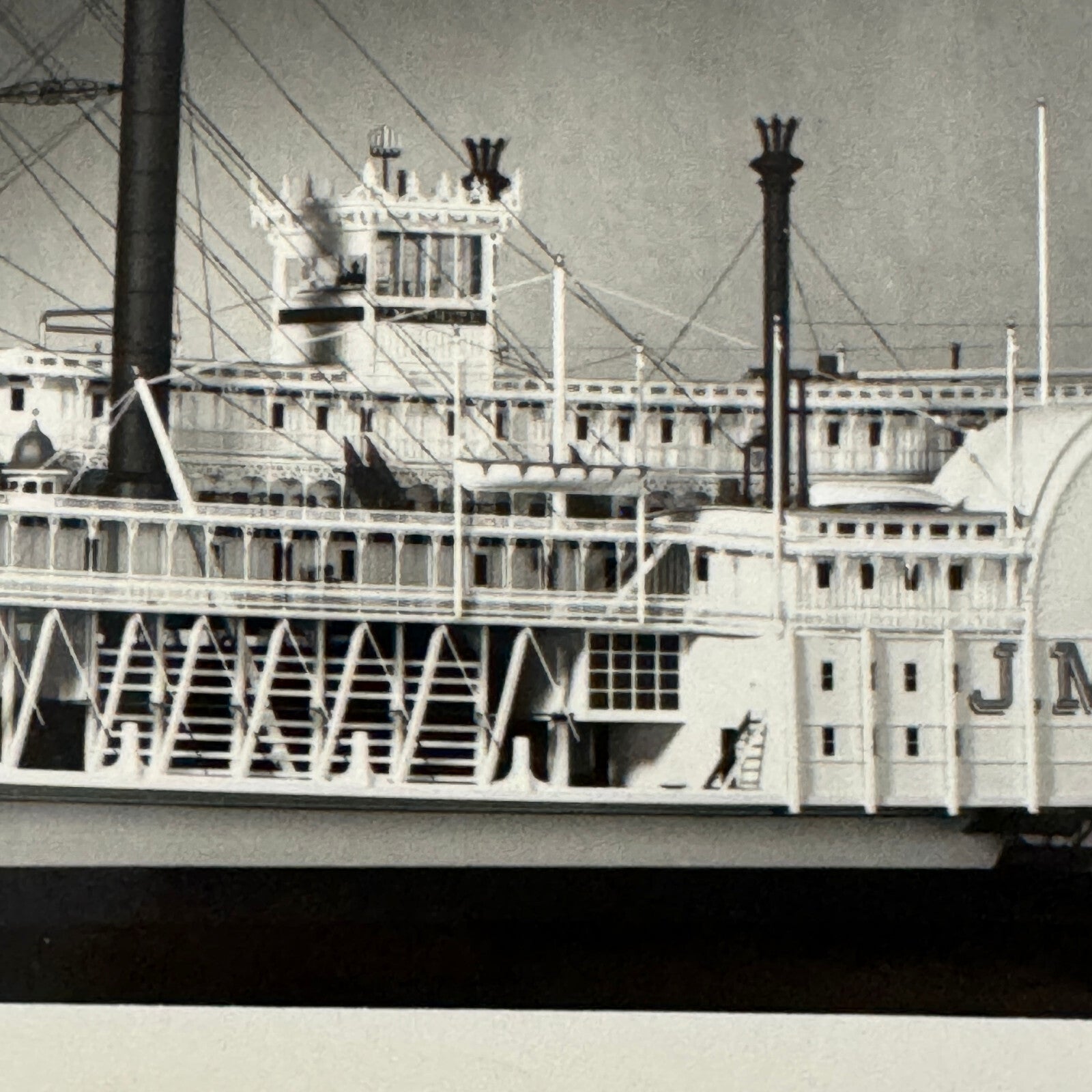 Vintage Photo Photograph JM White Steamboat Steam Boat Ship Scale Model