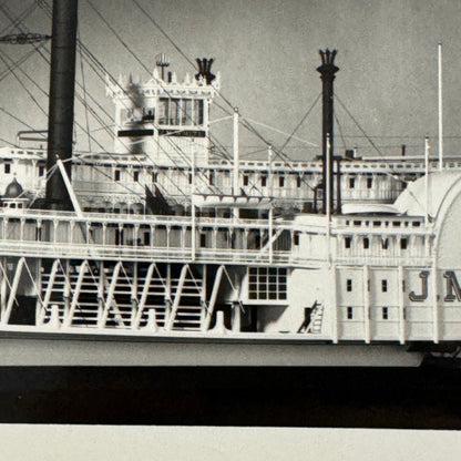 Vintage Photo Photograph JM White Steamboat Steam Boat Ship Scale Model