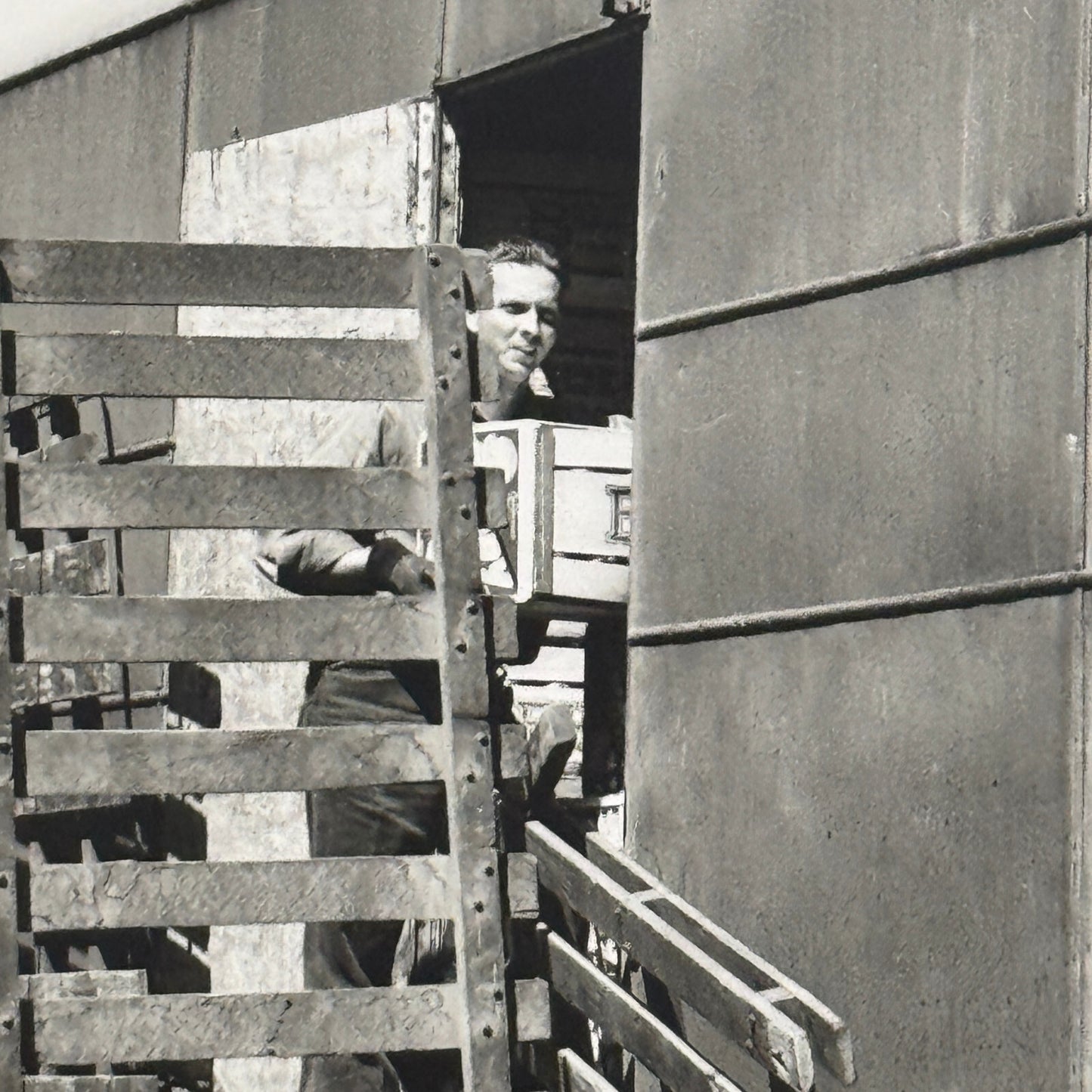 Vintage Truck Trailer Photo Photograph Print 1947 California