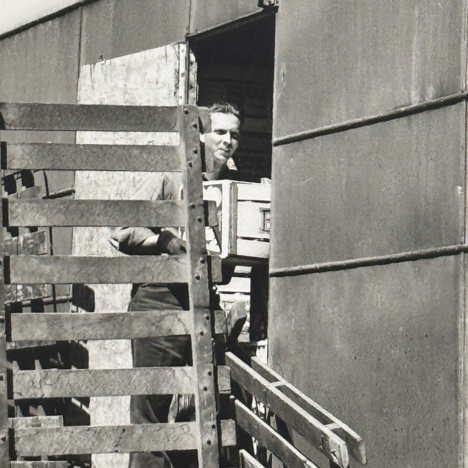 Vintage Truck Trailer Photo Photograph Print 1947 California
