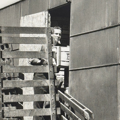 Vintage Truck Trailer Photo Photograph Print 1947 California