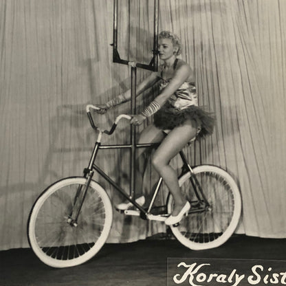 Koraly Sisters Circus Bicycle Balancing Act Photo Photograph Print
