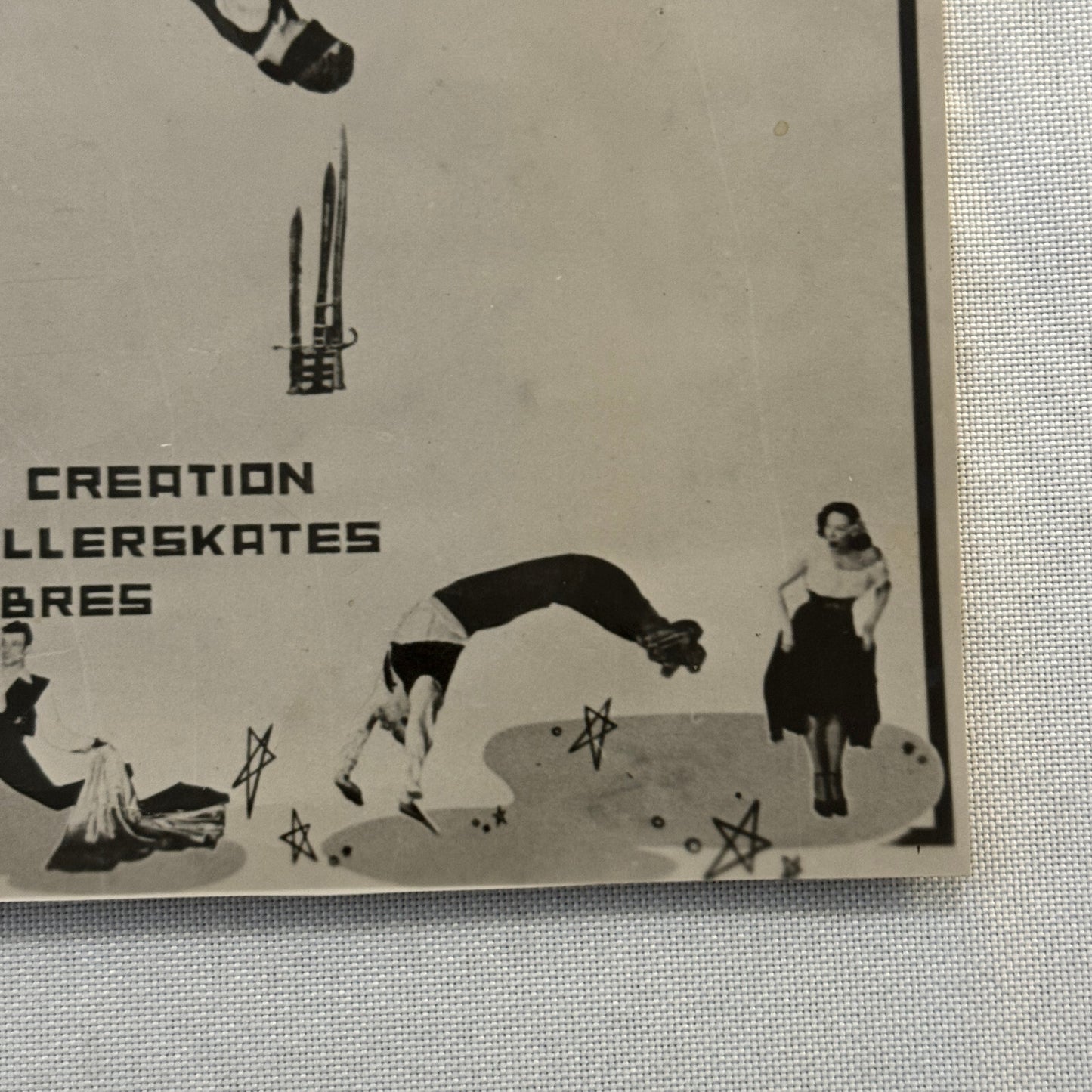 Vintage Circus Roller Skating Danger Act Postcard Post Card Ricardo Torez