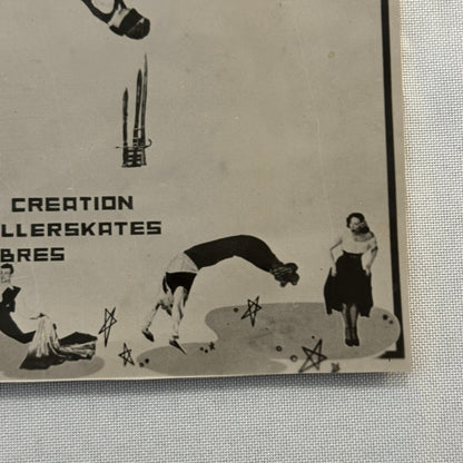 Vintage Circus Roller Skating Danger Act Postcard Post Card Ricardo Torez
