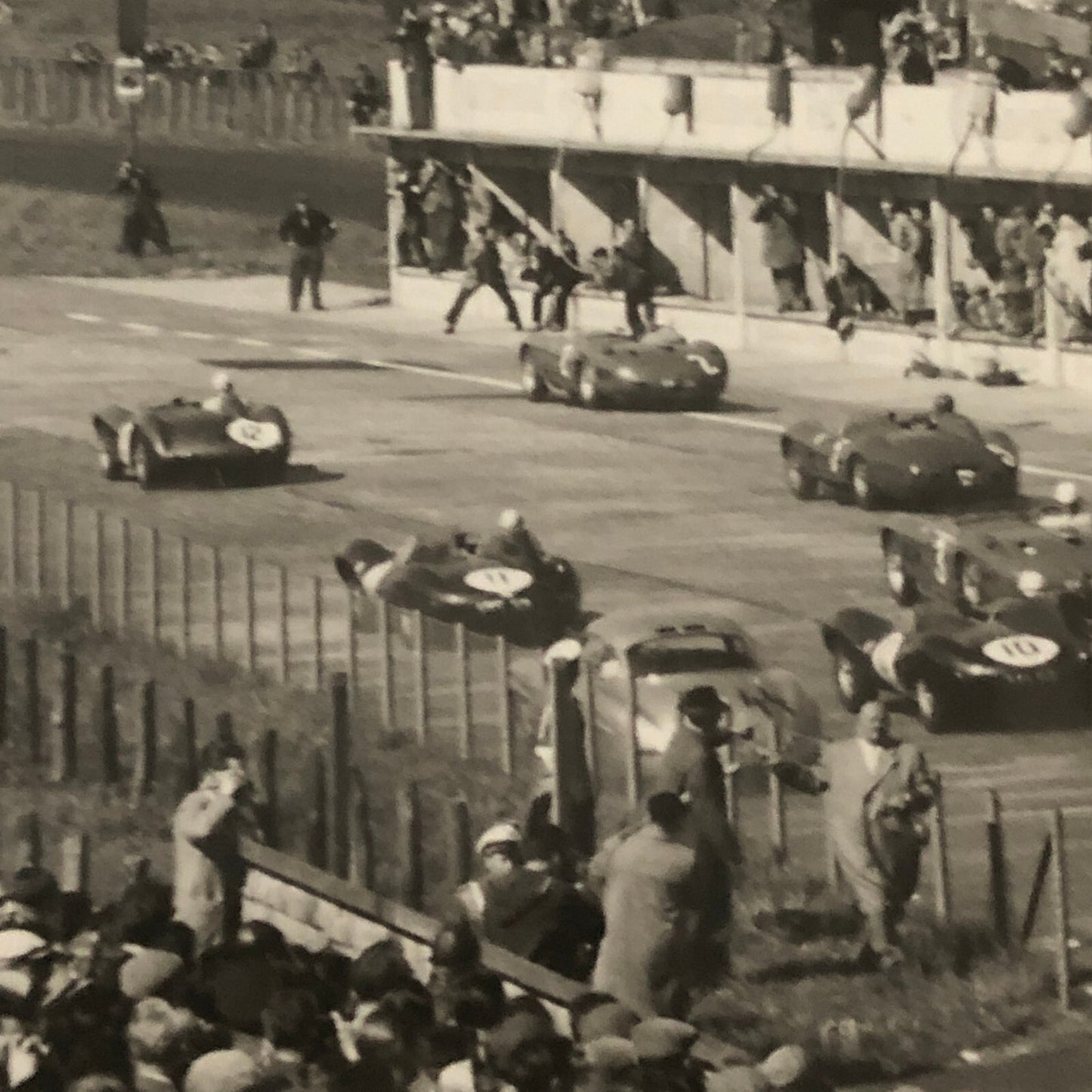 1957 Nurburgring 1000KM Start Racing Photo Jesse L Alexander Mercedes Porsche +