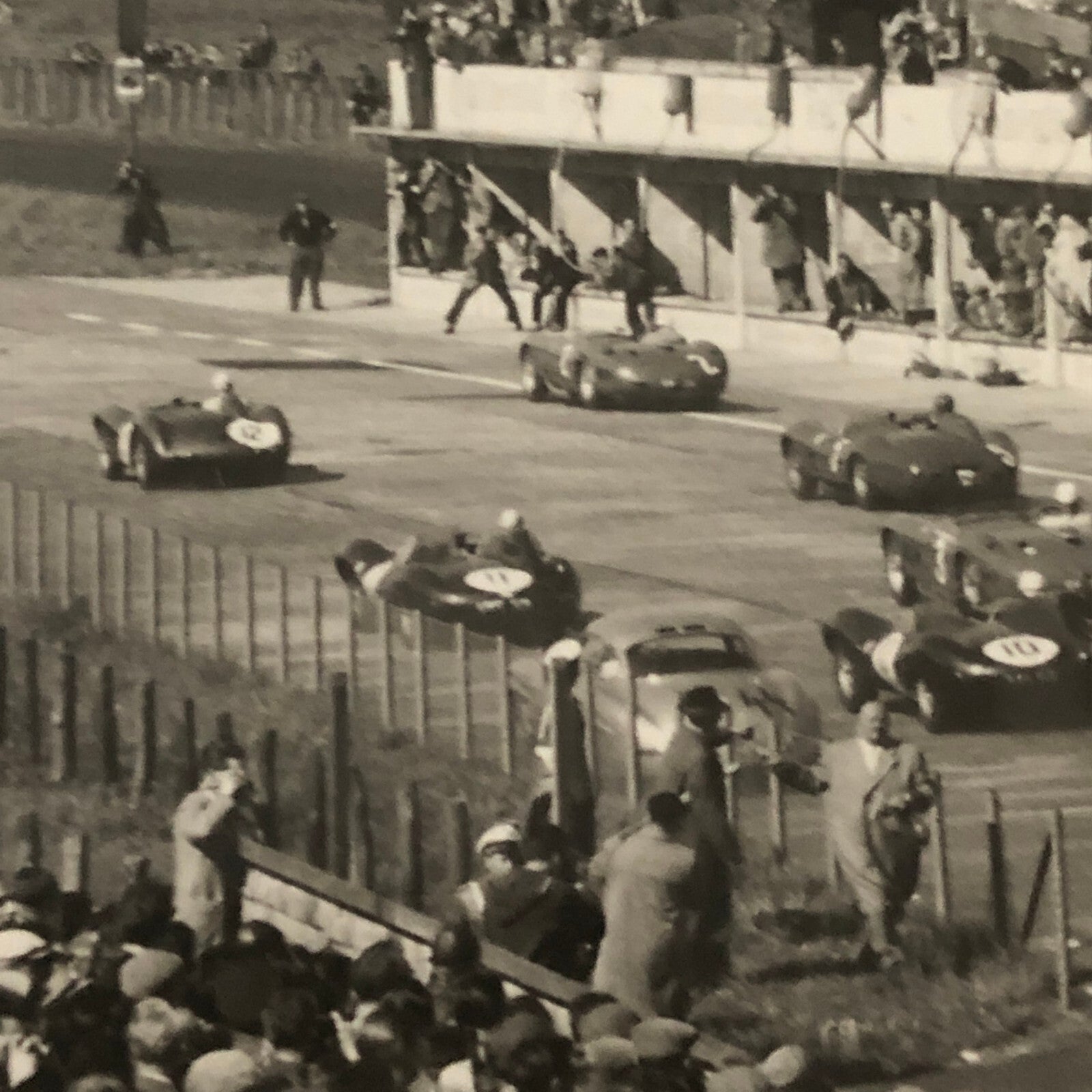 1957 Nurburgring 1000KM Start Racing Photo Jesse L Alexander Mercedes Porsche +