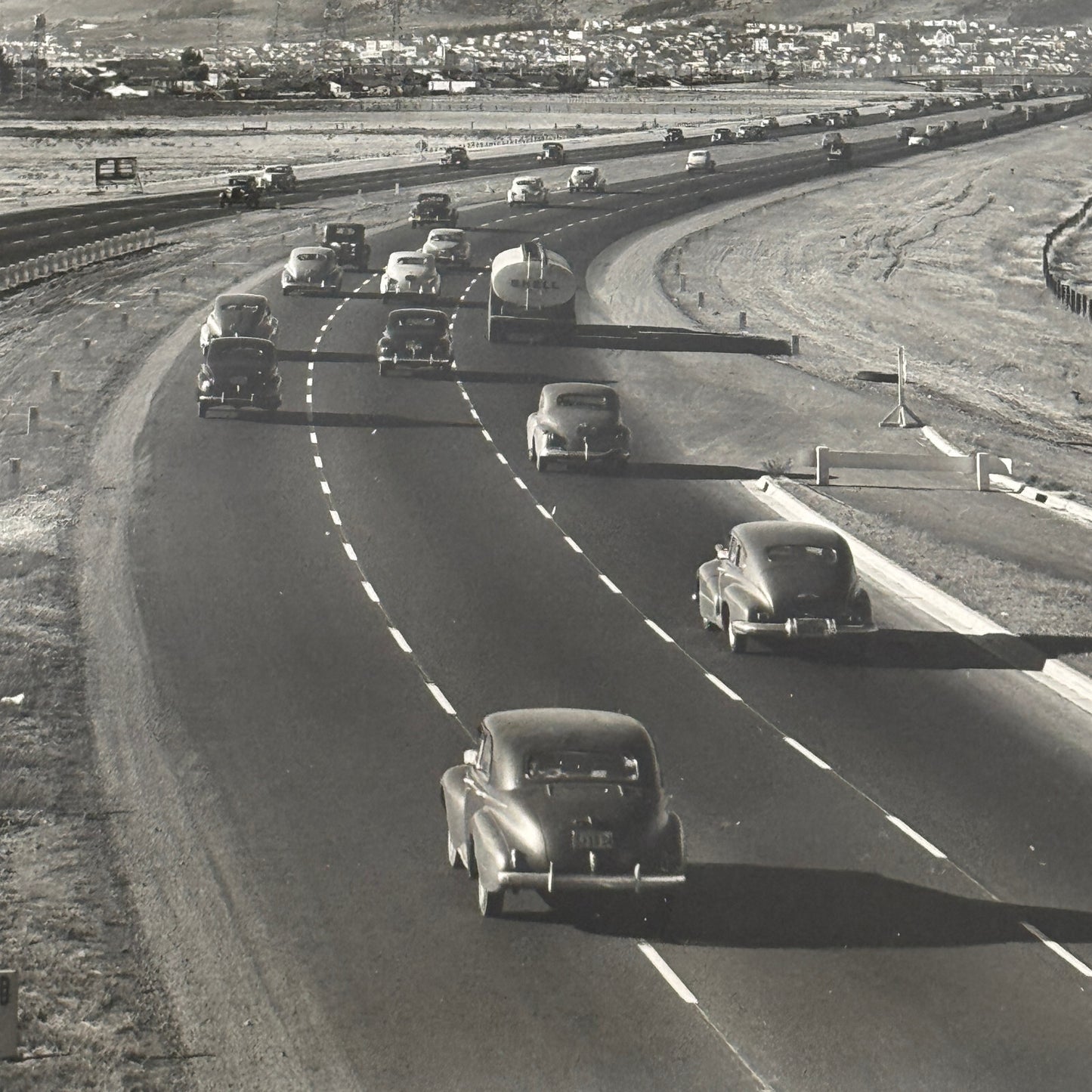 Vintage Cars on California Highway Photo Photograph Print Associated Press