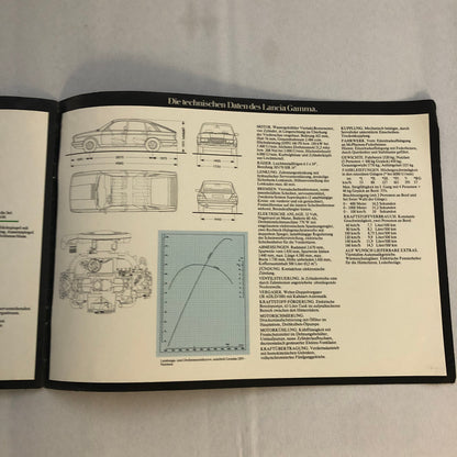 Lancia Gamma Berlina Car Sales Brochure Catalog GERMAN TEXT